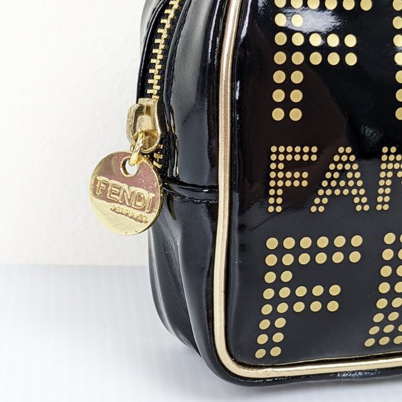 Fendi Black and Gold Cosmetic Bag - Picture 2 of 6